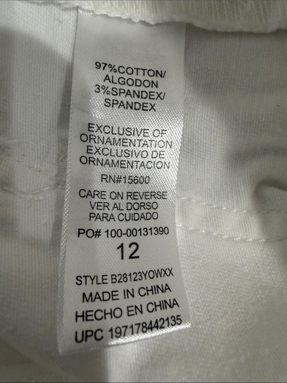 Democracy “Ab” Technology White Wide Leg Crop Pants Size 12 Patch Pockets - Picture 5 of 6